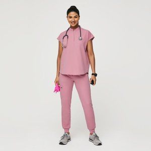 FIGS LIMITED EDITION CHALK PINK JOGGER SET